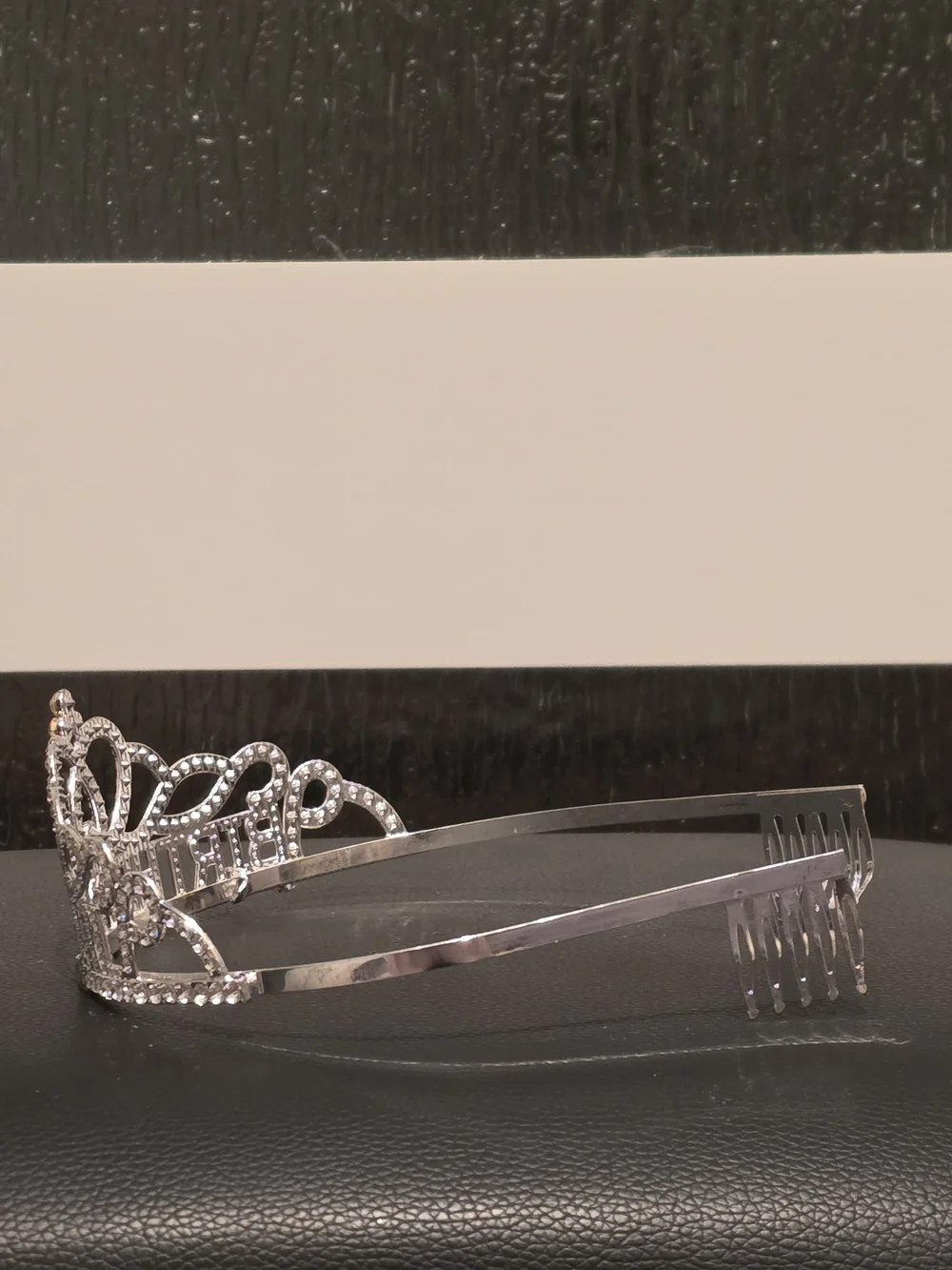 Birthday Girl Rhinestone Tiara Crown - Silver